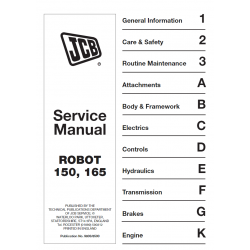 JCB instrukcje napraw + schematy + DTR: JCB Robot 150, 165 instrukcja naprawy